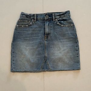 All Saints, Jean Skirt with Star Studded Detail, Size 4
